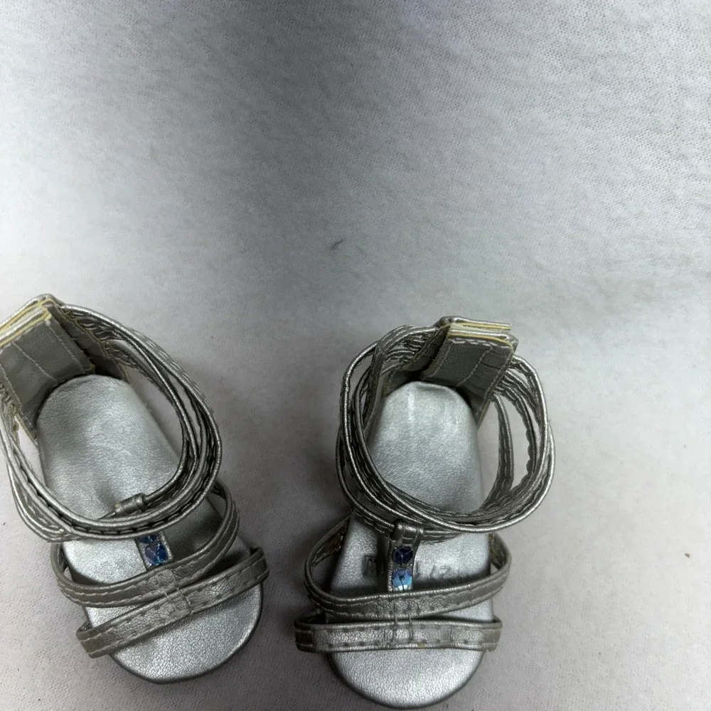 Kanani‎ Party Sparkle Strands Silver Doll Sandals for American Girl Doll Shoes
